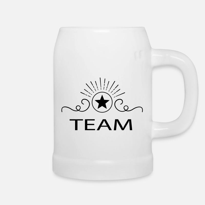 Team! Personalisierbares Design - Bierkrug - Weiß