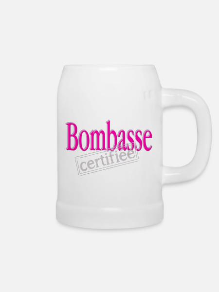 Zertifizierte Bombasse - Bierkrug - Weiß