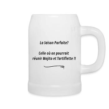 La Saison Parfaite - Chope en céramique - blanc - Droite
