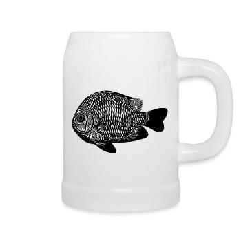Vintage Preußenfisch - Preußenfisch Fan - Beer Mug - white - Right