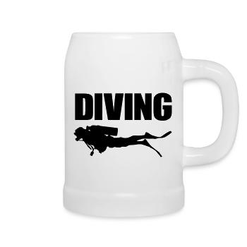 Diving - Bierkrug - Weiß - Rechts