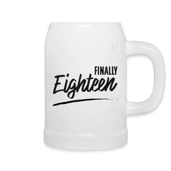 finally eighteen - Beer Mug - white - Right