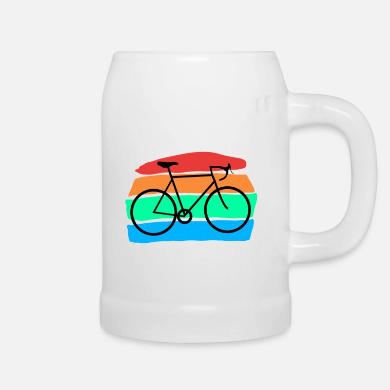 Fahrrad - Bierkrug - Weiß
