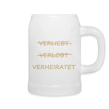 Verliebt verlobt verheiratet - Bierkrug - Weiß - Rechts