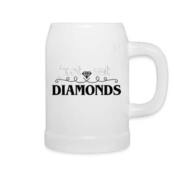 Just Eat diamants - Chope en céramique - blanc - Droite