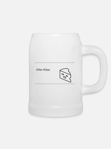 Alles Käse - Bierkrug - Weiß