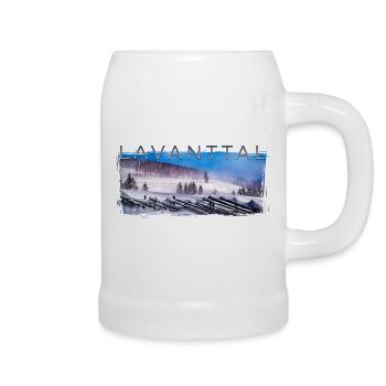 Winterlandschaft im Lavanttal - Bierkrug - Weiß - Rechts