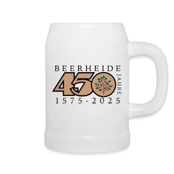 450 Jahre Beerheide - Bierkrug - Weiß - Rechts
