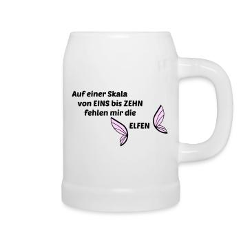 Elfen - Bierkrug - Weiß - Rechts