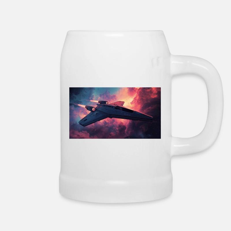 Spaceship - Beer Mug - white