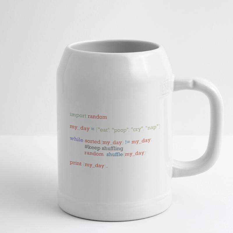 Lustiger Python-Code über den Alltag, Baby Bierkrug