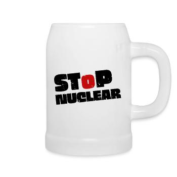 Keine Atomkraft Nuclear - Bierkrug - Weiß - Rechts