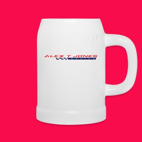 alex t jones racing logo CLEAR BKGD copy png - Beer Mug