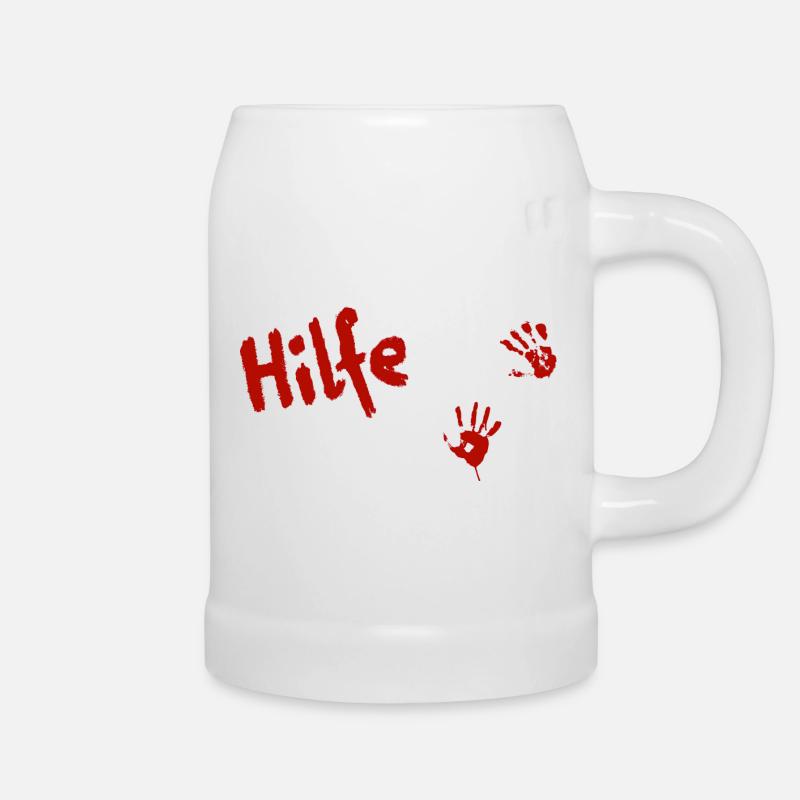 Help Graffiti - Beer Mug - white