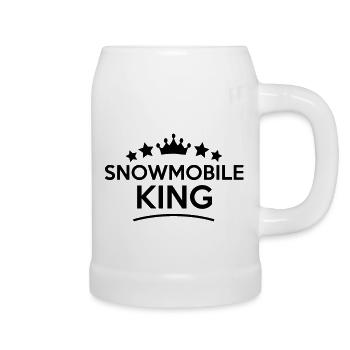 snowmobile king stars - Bierkrug - Weiß - Rechts