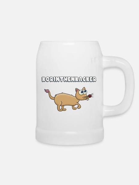 Korinthenkacker Comic Tier - Bierkrug - Weiß