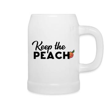 keep the peach - Chope en céramique - blanc - Droite