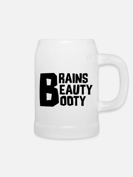 BRAINS BEAUTY BOOTY - Bierkrug - Weiß