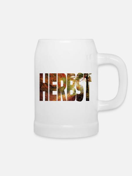 Herbst - Bierkrug - Weiß