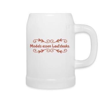 MODELS essen Lauf STEAKS +++ Funny and New Design! - Bierkrug - Weiß - Rechts