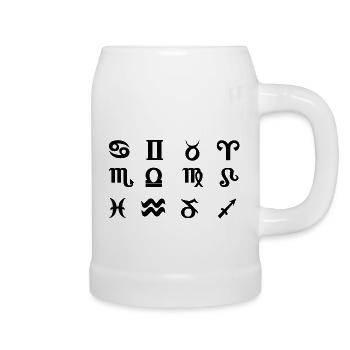 Symboles astrologiques - Chope en céramique - blanc - Droite