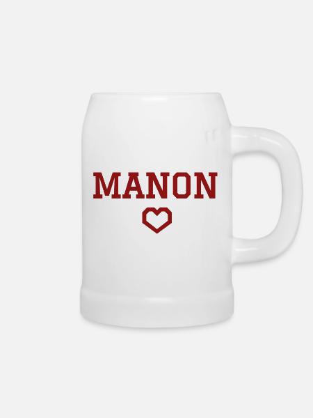 Manon Herz - Bierkrug - Weiß