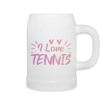 J’adore le tennis - Chope en céramique - blanc - Droite