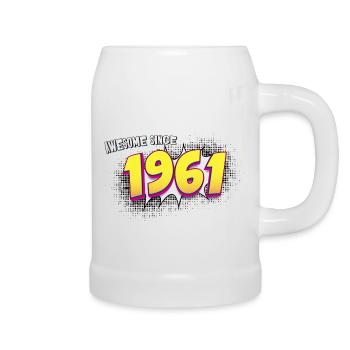 Rétro 62e anniversaire dans le style de bande dessinée Pop Art - Chope en céramique - blanc - Droite