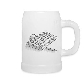 NOMBRE JOUR - Chope en céramique - blanc - Droite