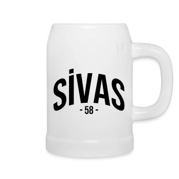 Sivas 58 Türkei Turkiye Geschenk Urlaub TR Türk - Bierkrug - Weiß - Rechts