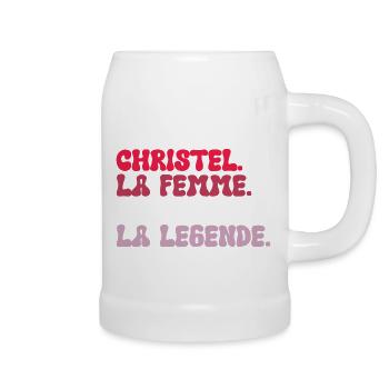 Christel the Woman the Myth the Legend Gift - Beer Mug - white - Right