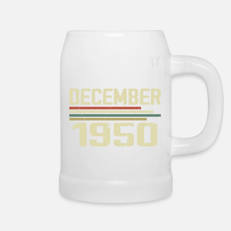 Dicembre 1950 Vintage retrò compleanno - Boccale per birra - bianco