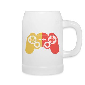 Vintage Retro Gaming Controller - Bierkrug - Weiß - Rechts