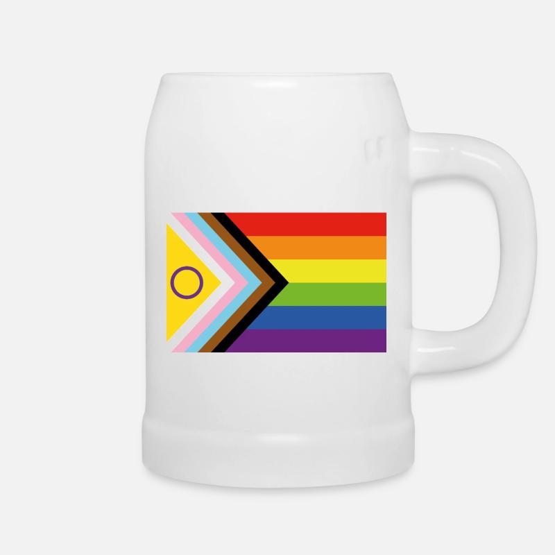 Pride Flag - Rainbow Flag - Beer Mug - white