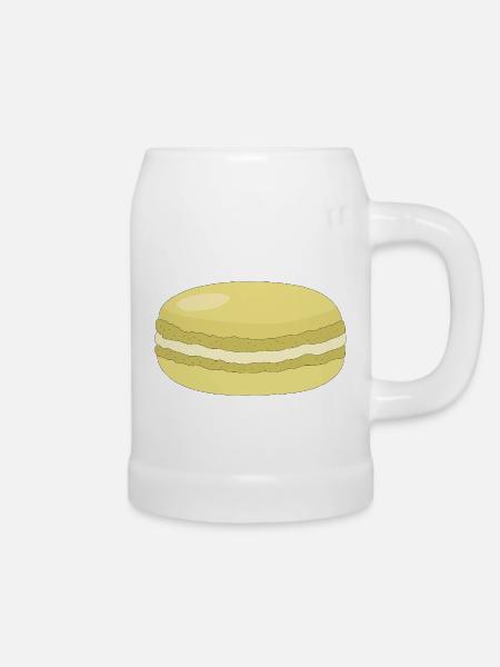 gelber Macaron - Bierkrug - Weiß