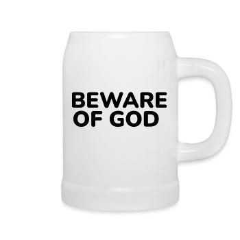 Warning - Beer Mug - white - Right