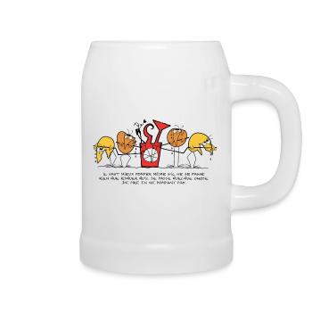 The Shadoks, a life of pumping! - Beer Mug - white - Right