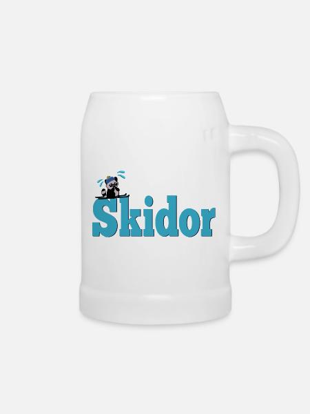 Ski - Bierkrug - Weiß