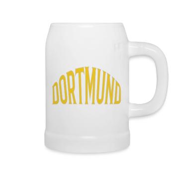 Dortmund - Chope en céramique - blanc - Droite