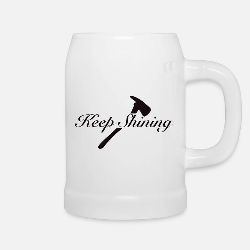 Keep Shining - Beer Mug - white