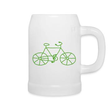 Fahrrad Skizze - Bierkrug - Weiß - Rechts