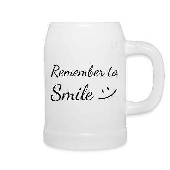 Remember to Smile - Beer Mug - white - Right