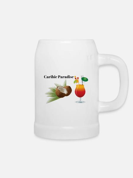 Happy Caribic Paradise - Bierkrug - Weiß