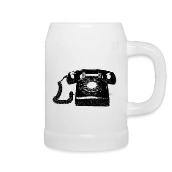 TÉLÉPHONE - Chope en céramique - blanc - Droite