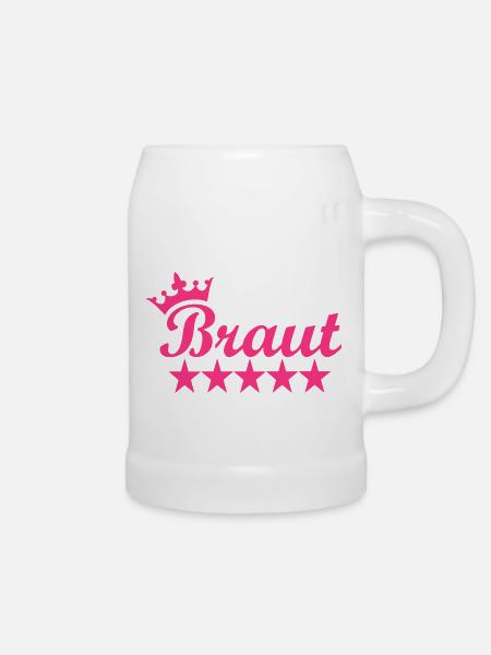 Braut - Bierkrug - Weiß