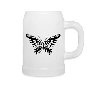 Butterfly - Bierkrug - Weiß - Rechts