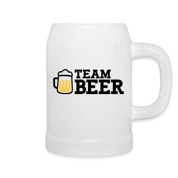 Team Beer - Chope en céramique - blanc - Droite