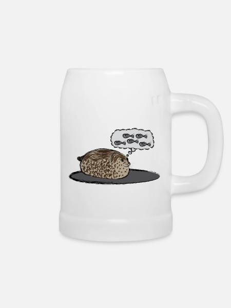 Dicke Robbe / Chubby Seal - Bierkrug - Weiß