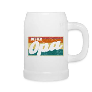 Opa-Bester Opi Geburtstag Geschenkidee - Bierkrug - Weiß - Rechts