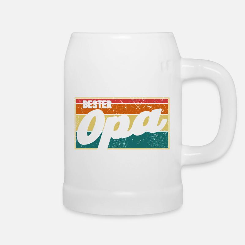 Opa-Bester Opi Geburtstag Geschenkidee - Bierkrug - Weiß